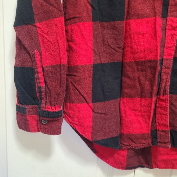 Old Navy the class‎ shirt size M Red black plaid - Picture 5 of 9